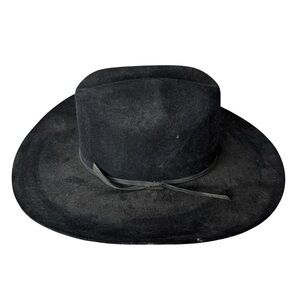 Vintage‎ Resistol Cowboy Hat Black Fur Self Conforming